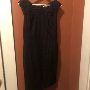 Calvin Klein Black and White Pinstriped Dress 10